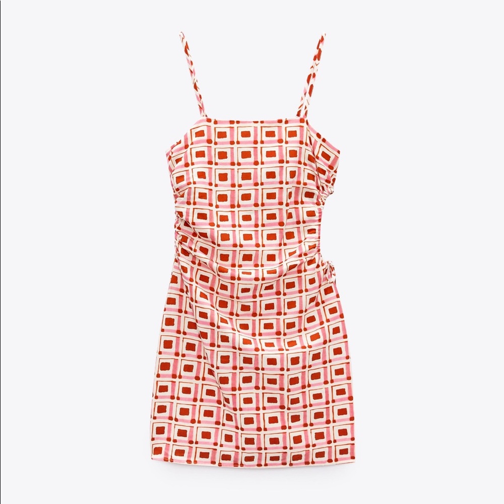 ZARA - printed linen dress